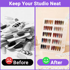 Segbeauty nail polish collection binder organizes colors for easy access.