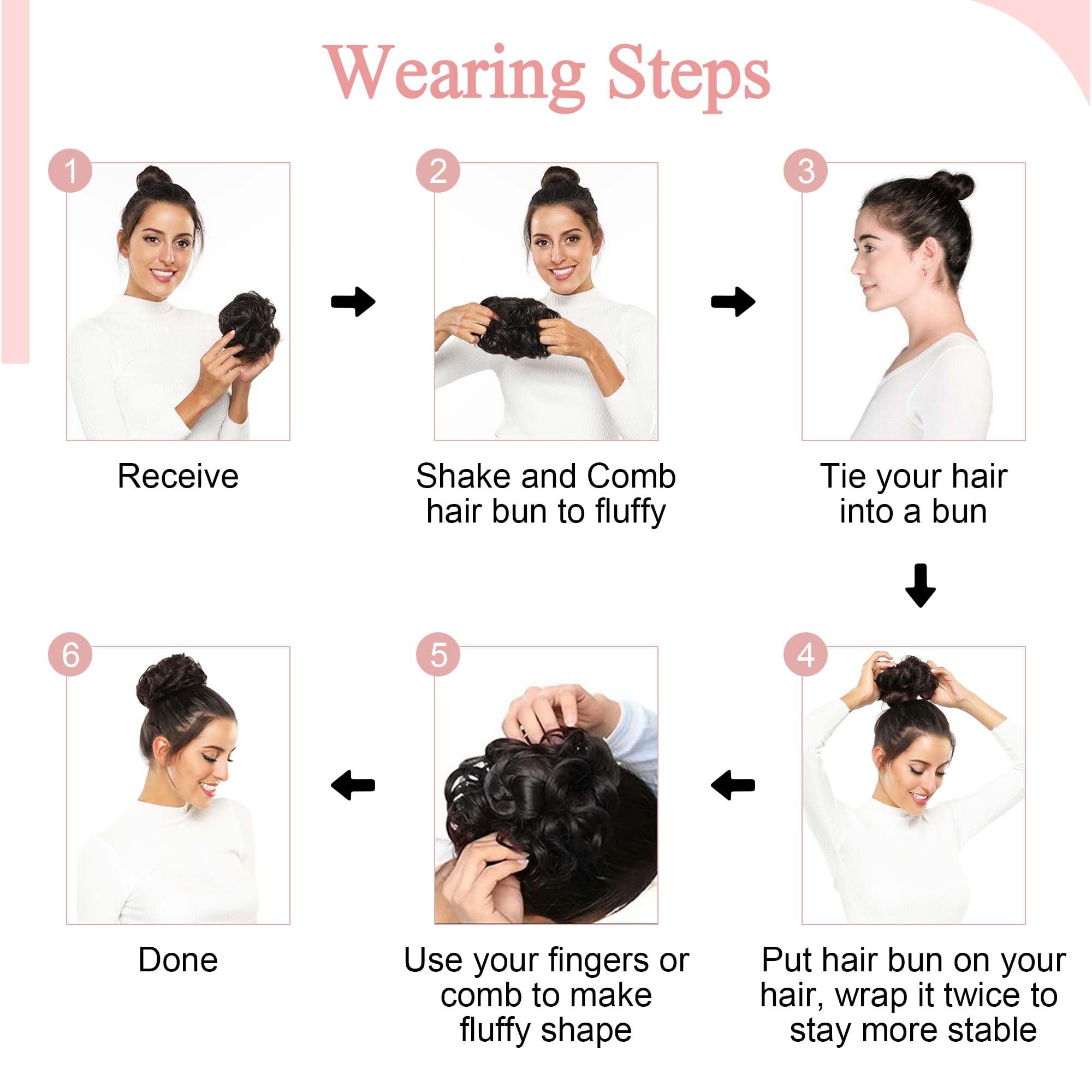 SEGO donut-chignon-attachment demonstrates casual to formal upgrade