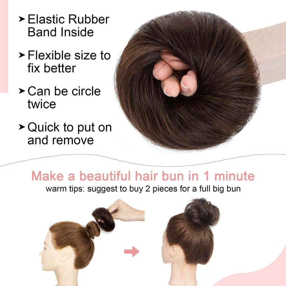 SEGO elastic band keeps bun securely in place all day.