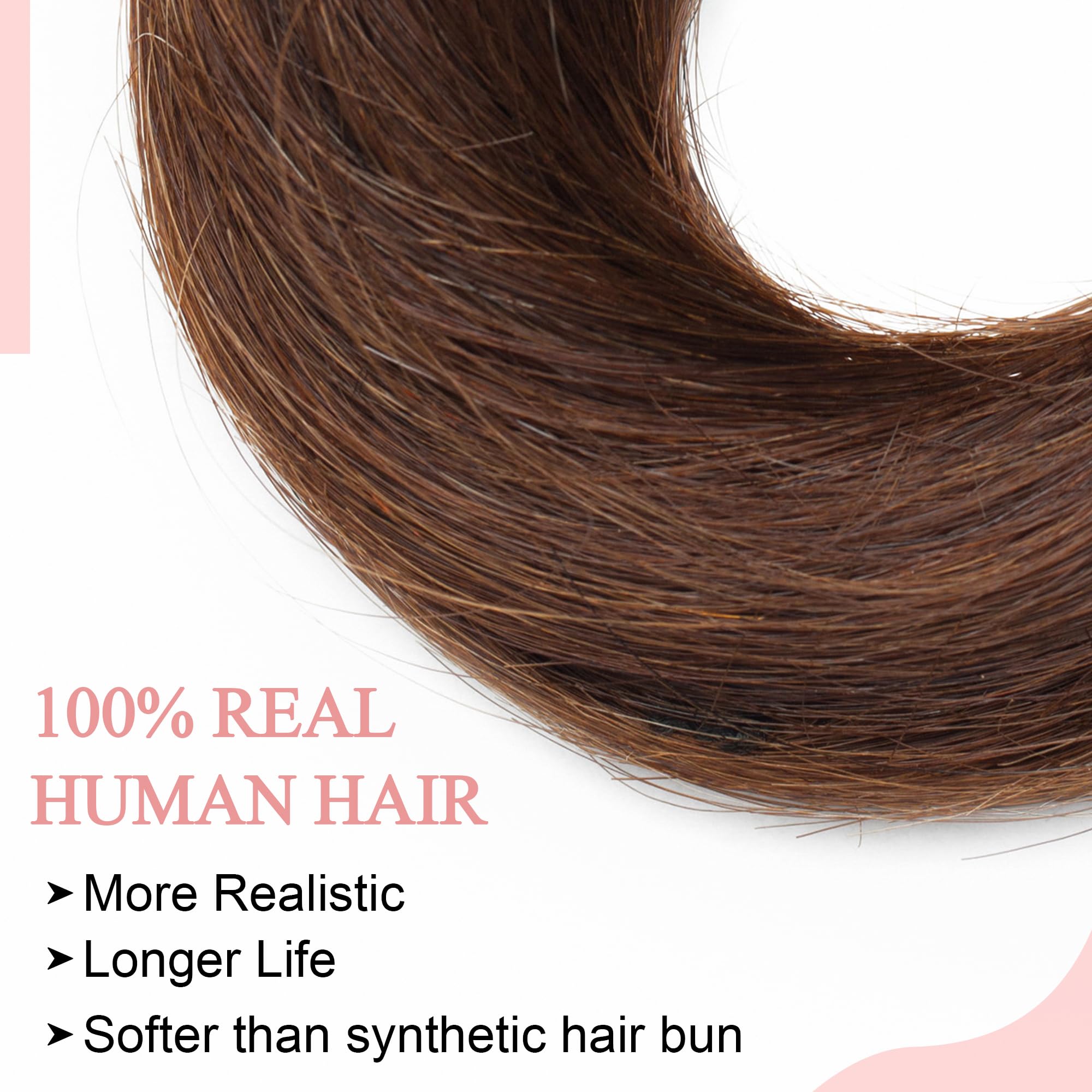 SEGO messy bun side view highlights secure elastic band for quick styling.