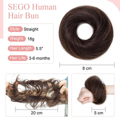 SEGO natural wavy hairpiece adds texture for casual or formal outfits.