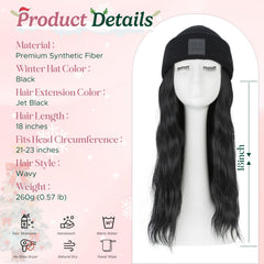 SEGOHAIR beanie wig with black and white stripes adds versatile style.