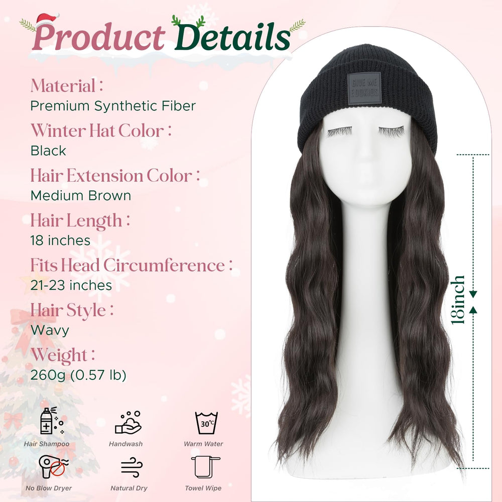 SEGOHAIR beanie wig black white stripes adds effortless day to night flair