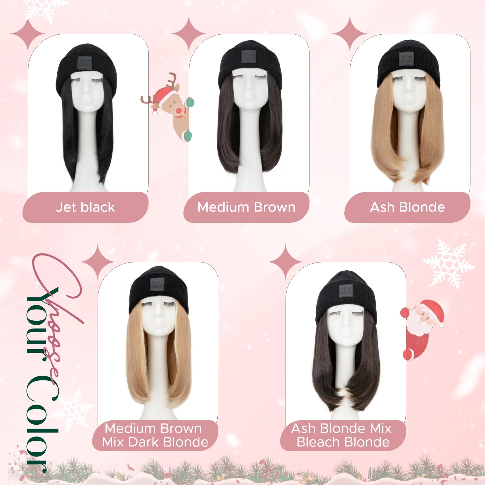 SEGOHAIR soft-knit hat offers all-day comfort with integrated hair.