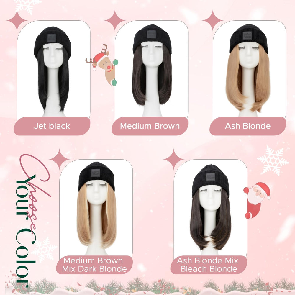 SEGOHAIR soft-knit hat offers all-day comfort with integrated hair.