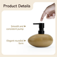 SEICASAYA ceramic stone-shape dispenser adds durability and style to countertops.
