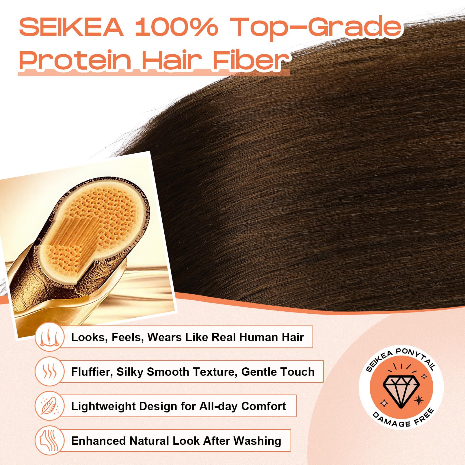 SEIKEA Cheer Ponytail base highlights pre-teased volume for instant lift.