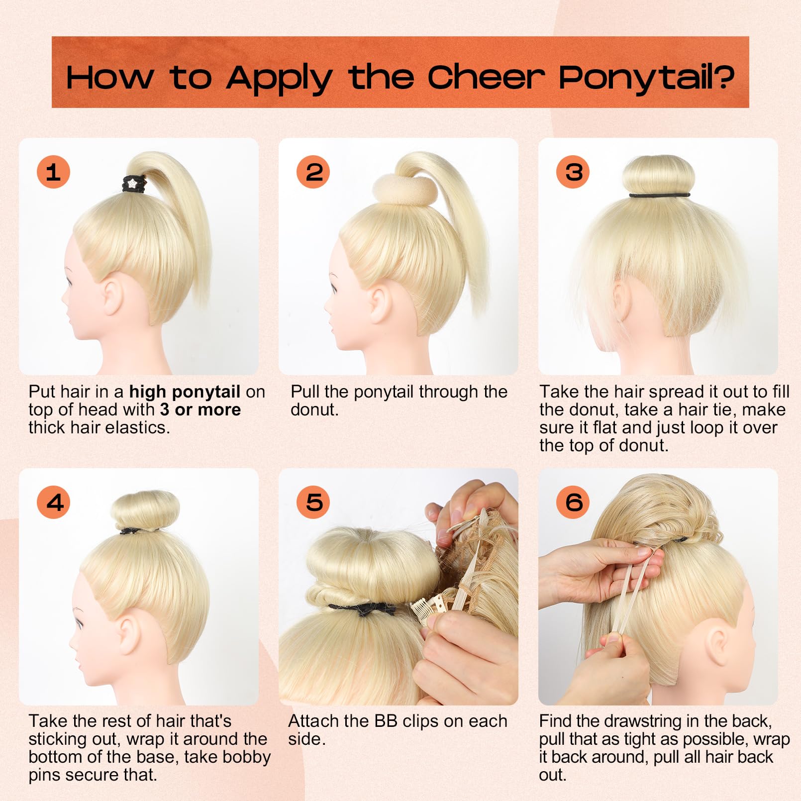 SEIKEA Cheer Ponytail straight fiber look and feel like real hair.
