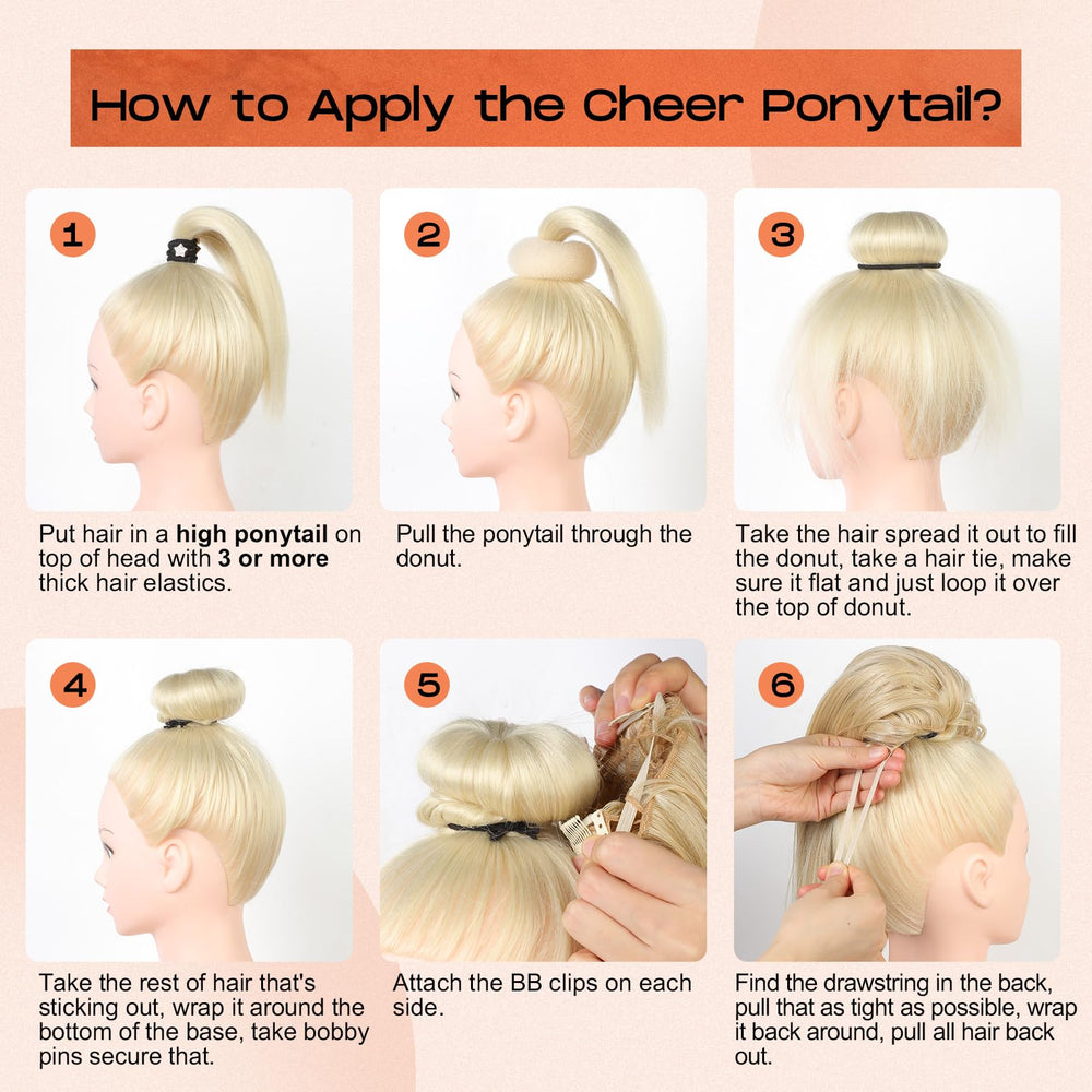SEIKEA Cheer Ponytail straight fiber look and feel like real hair.