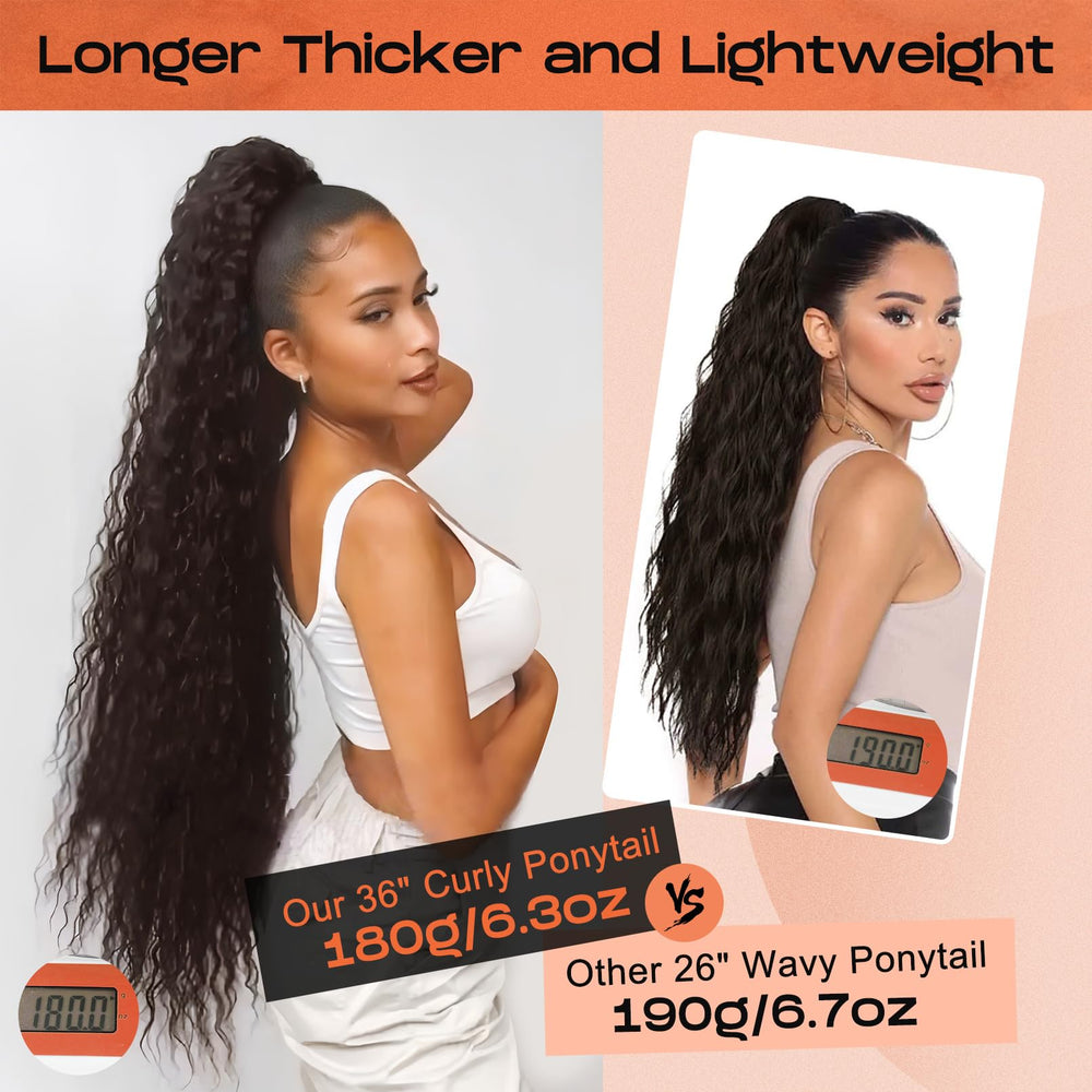 SEIKEA drawstring ponytail extension provides quick, secure wear