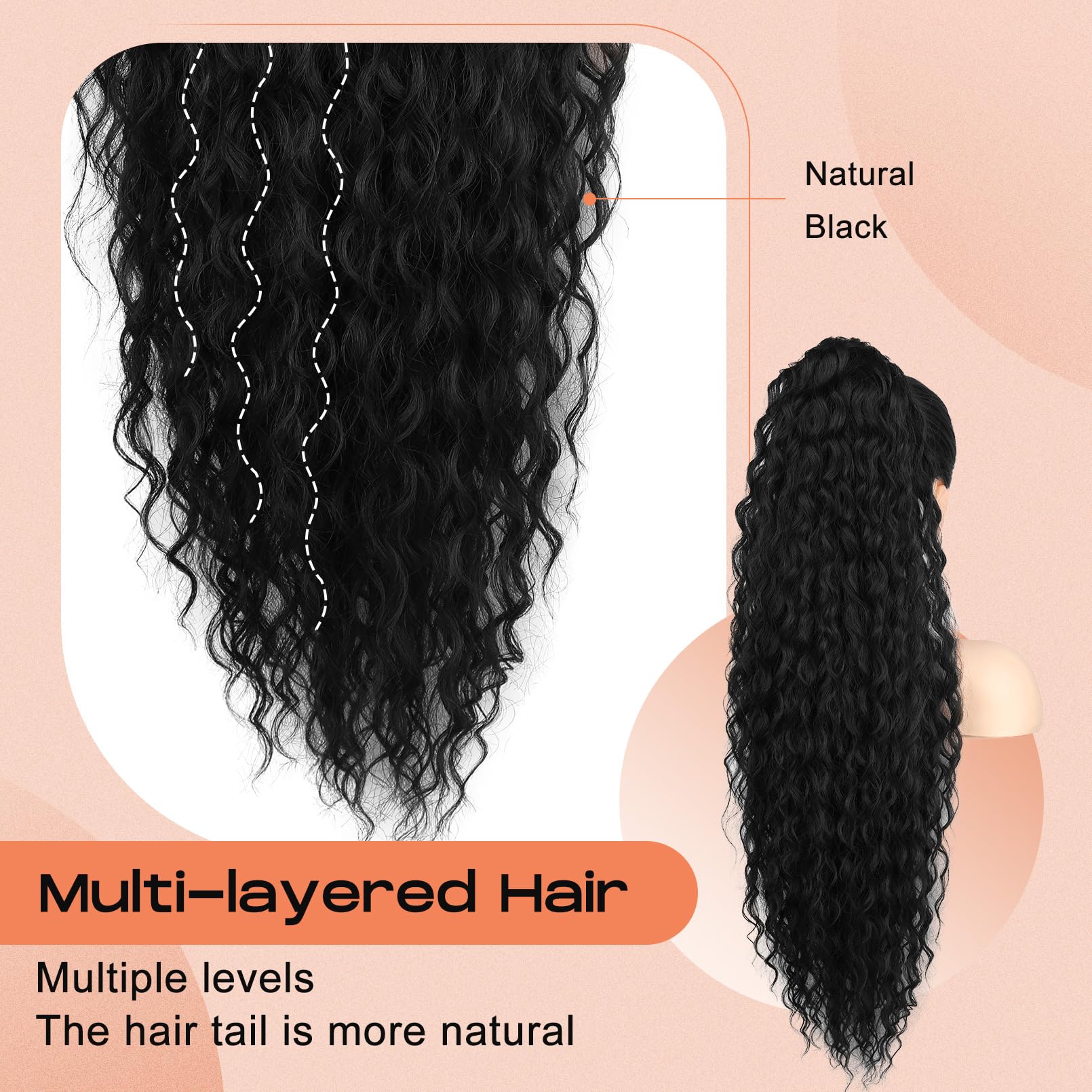 SEIKEA multi-layered ponytail creates natural fullness for daily wear