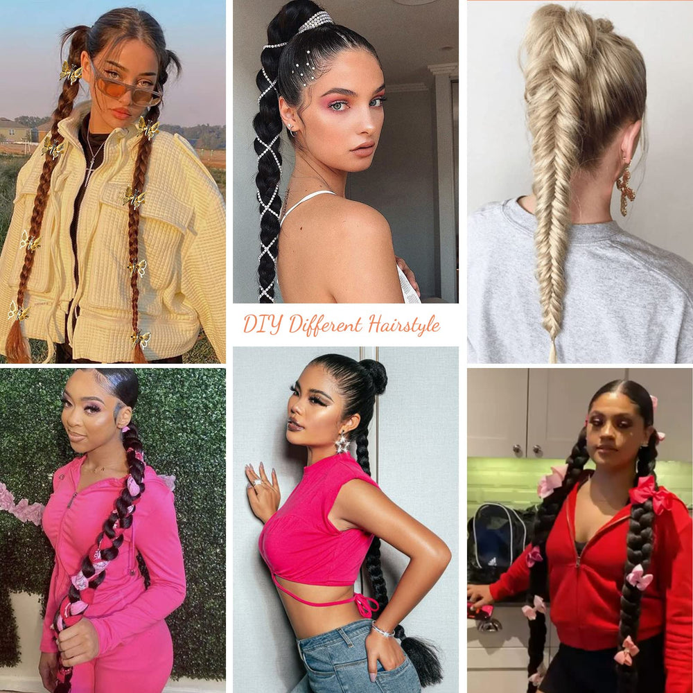 SEIKEA braided ponytail provides a sleek, polished evening look.
