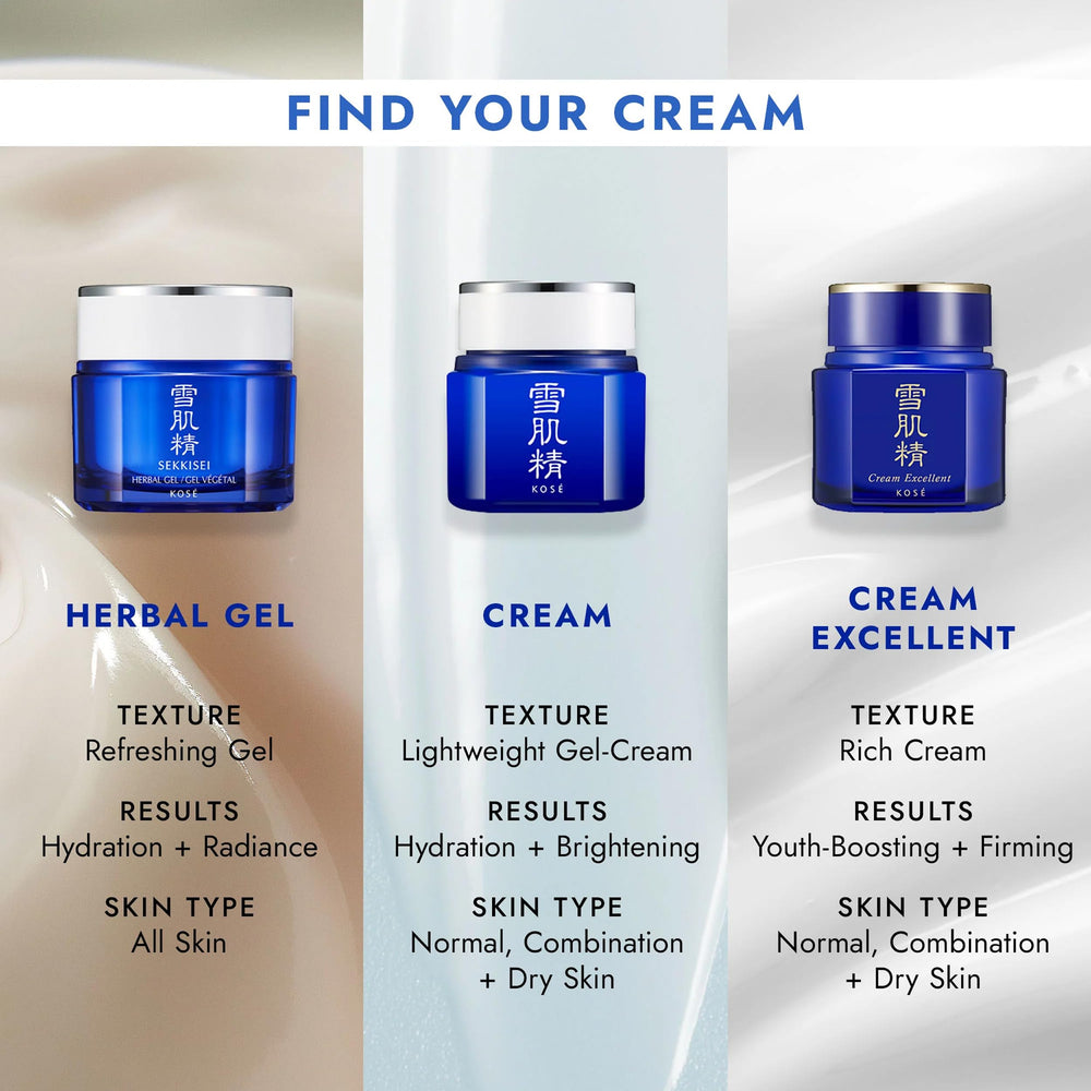 SEKKISEI Cream Excellent natural ingredients label on packaging