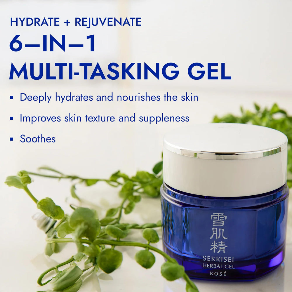 SEKKISEI Gel hydratant recharge, masque nuit apaisant.