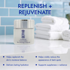 SEKKISEI night routine application demonstrates soothing massage for overnight hydration.