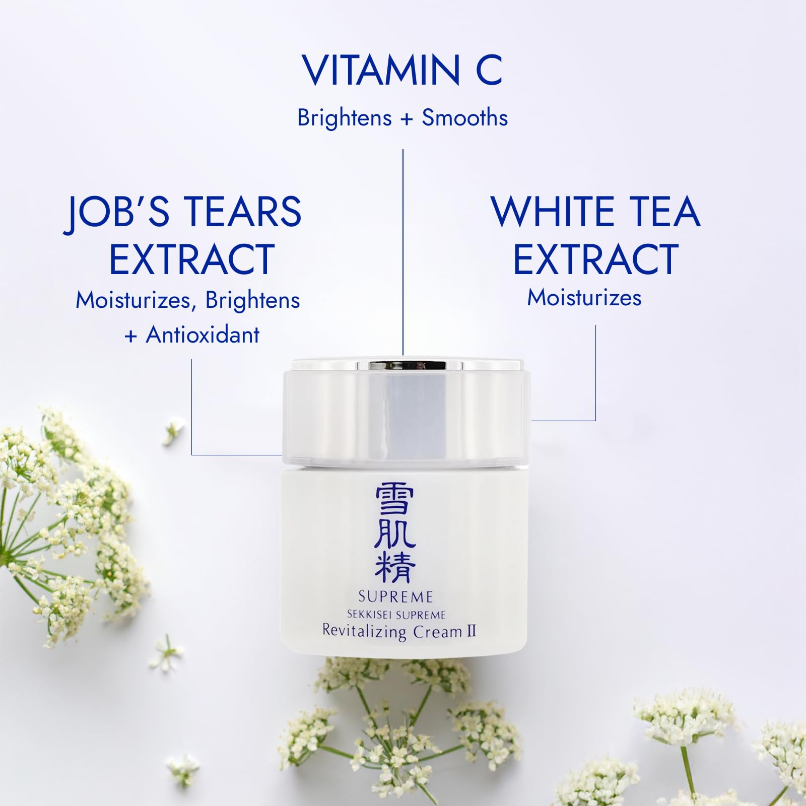 SEKKISEI rich hydration cream texture closeup highlighting creamy consistency for lasting moisture.