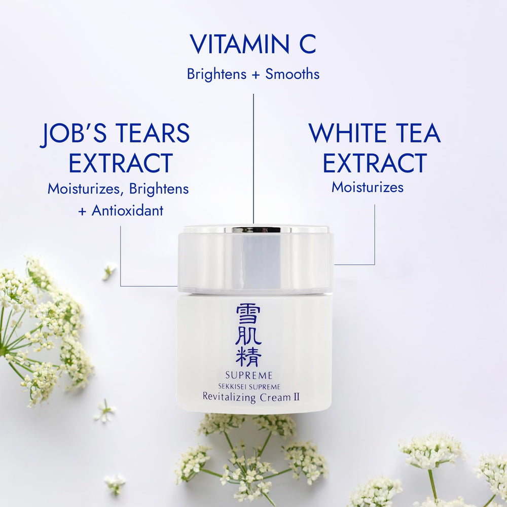 SEKKISEI rich hydration cream texture closeup highlighting creamy consistency for lasting moisture.