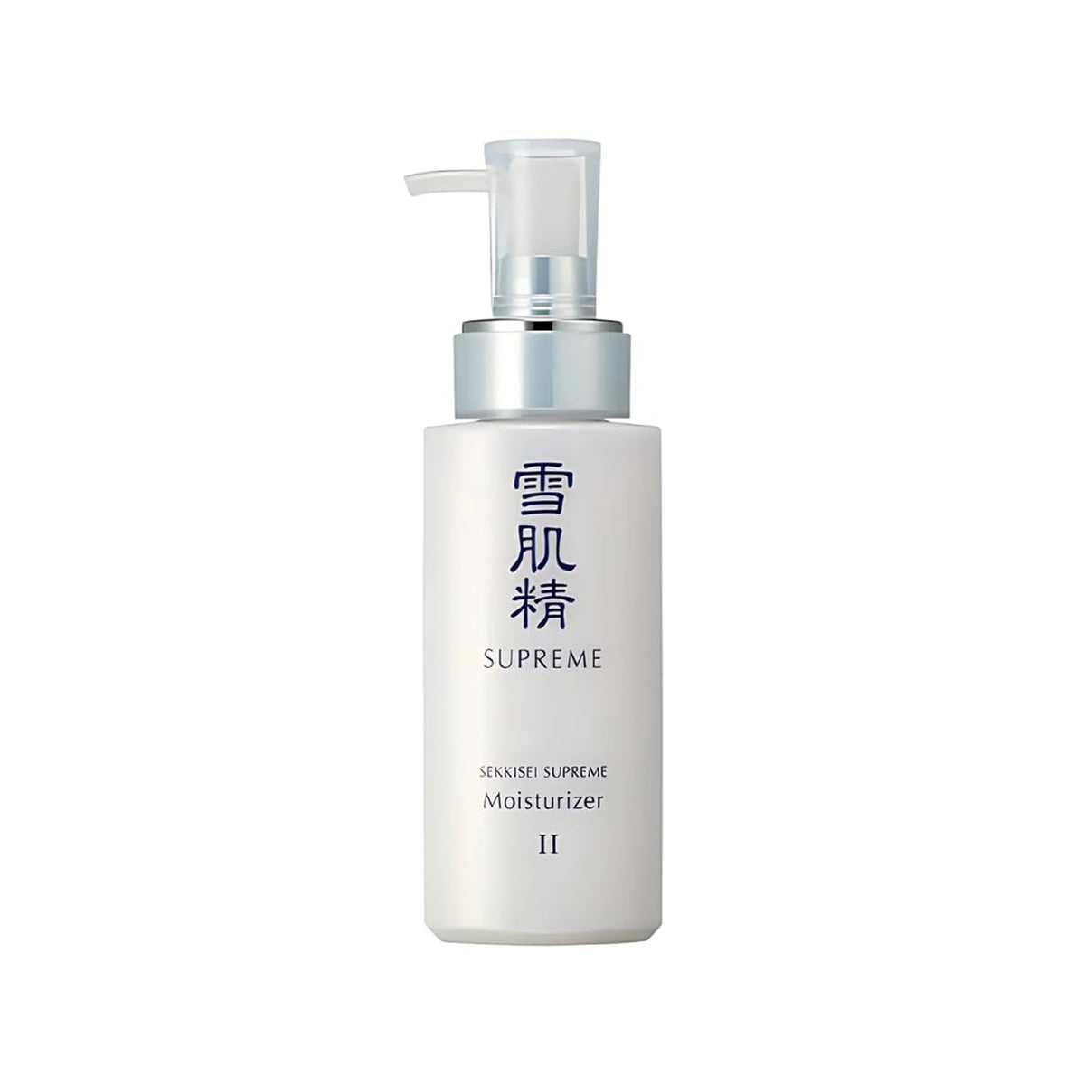 SEKKISEI Supreme Moisturizer bottle close-up showing silky hydration