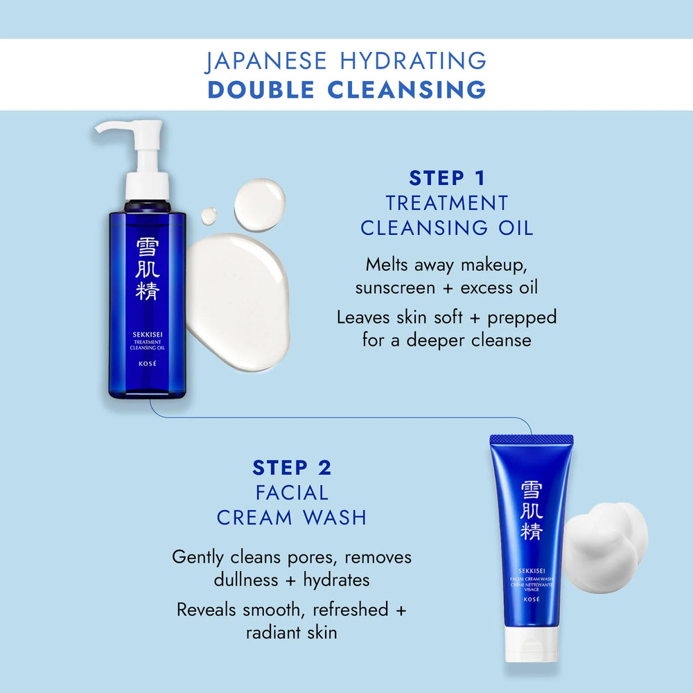 Herbal-infused SEKKISEI formula highlights Japanese heritage in skincare.