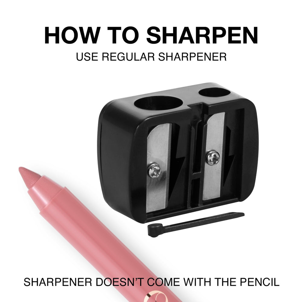Sharpener-ready Oral Fixation lip liner with sharpenable tip for clean, precise edges.