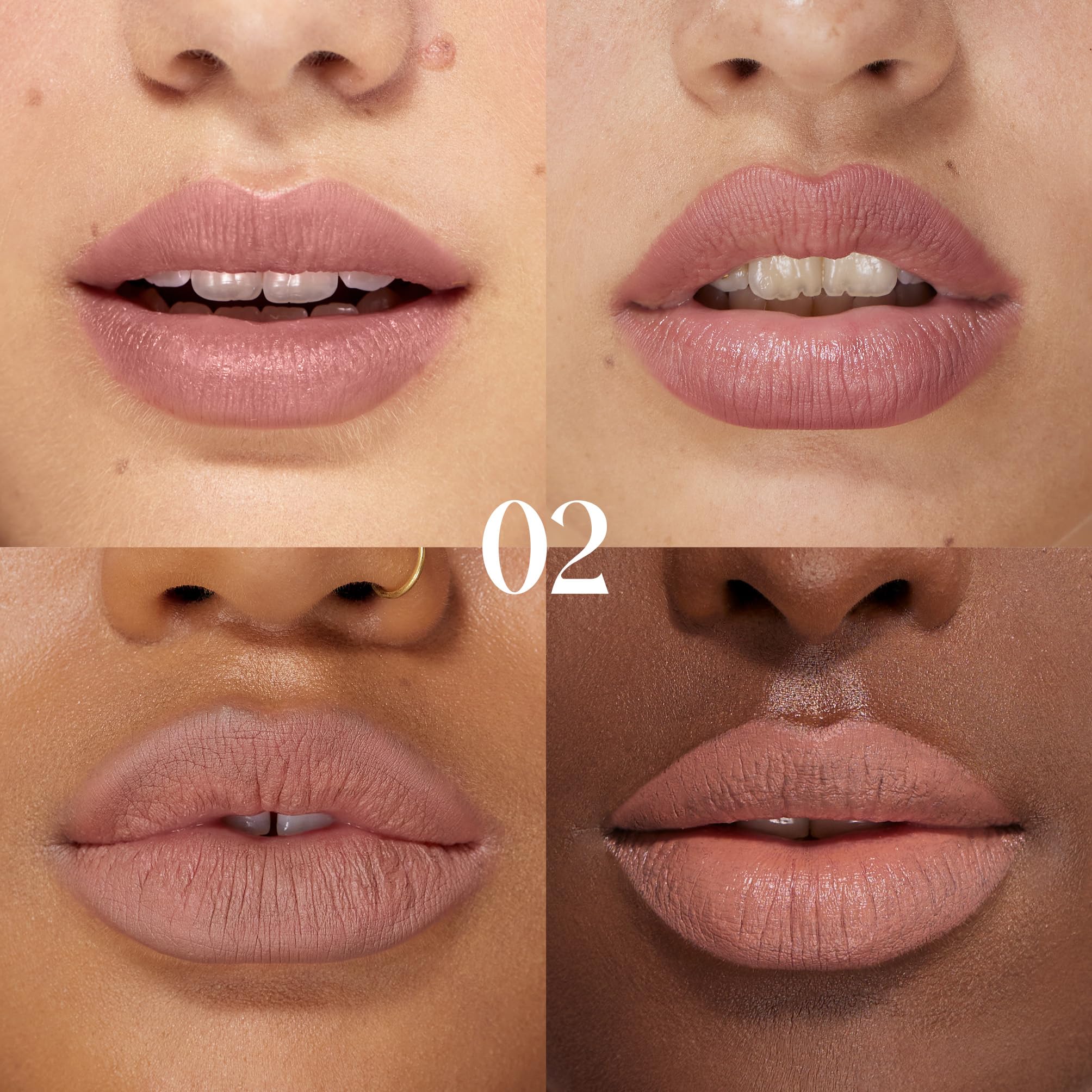SELESTIA BEAUTY Oral Fixation lip liner swatches show five natural shades for versatile looks.