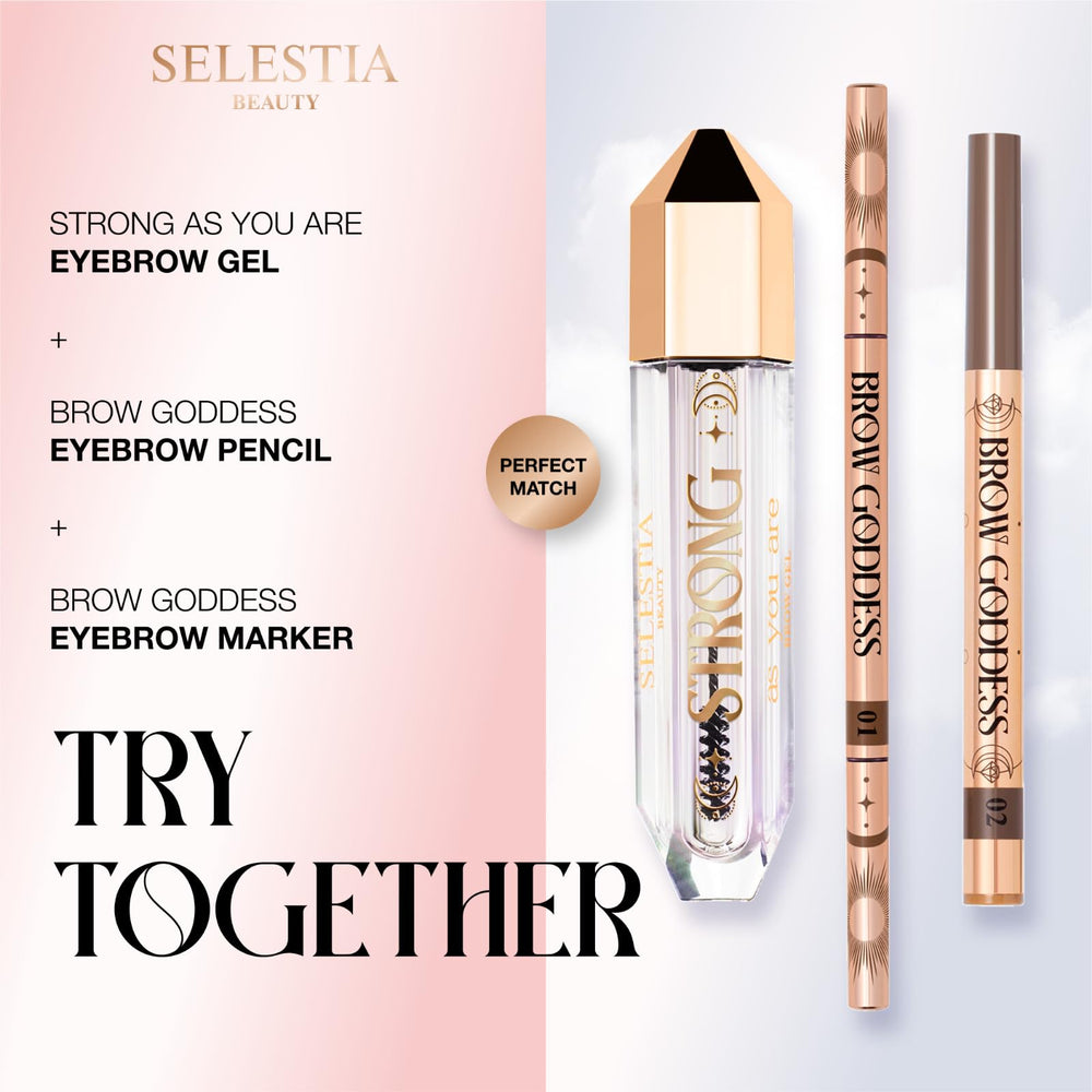 SELESTIA BEAUTY Clear Eyebrow Gel packaging and branding