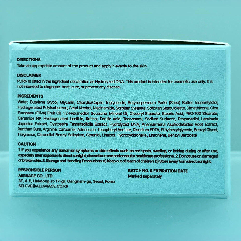 Front packaging of SELEVE Glow Caviar Cream display