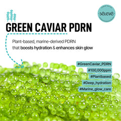 Cream swirl of SELEVE Glow Caviar Cream demonstrating smooth absorption