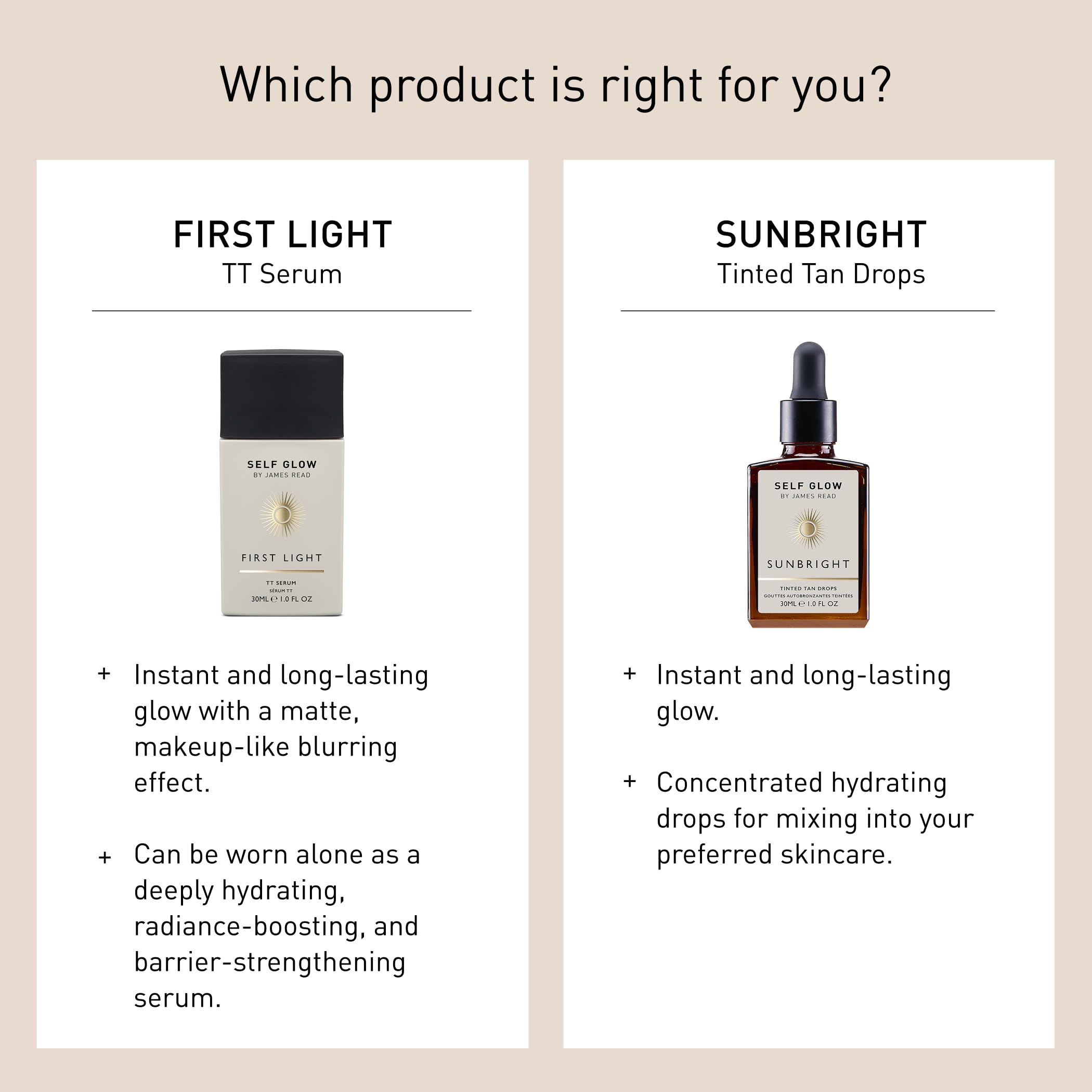 Self Glow by James Read forearm swatch demonstrates adjustable tint.