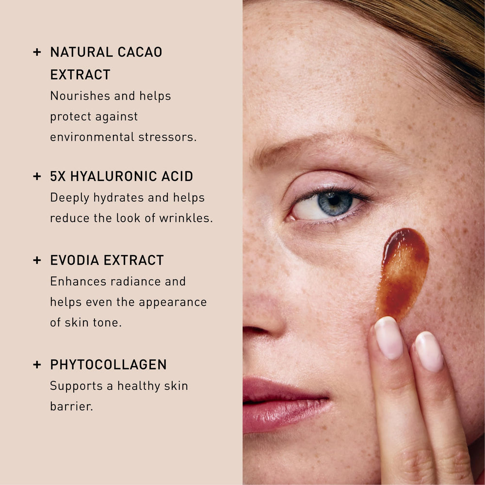 Self Glow by James Read hydration claim shows warmth and glow in 30 minutes.