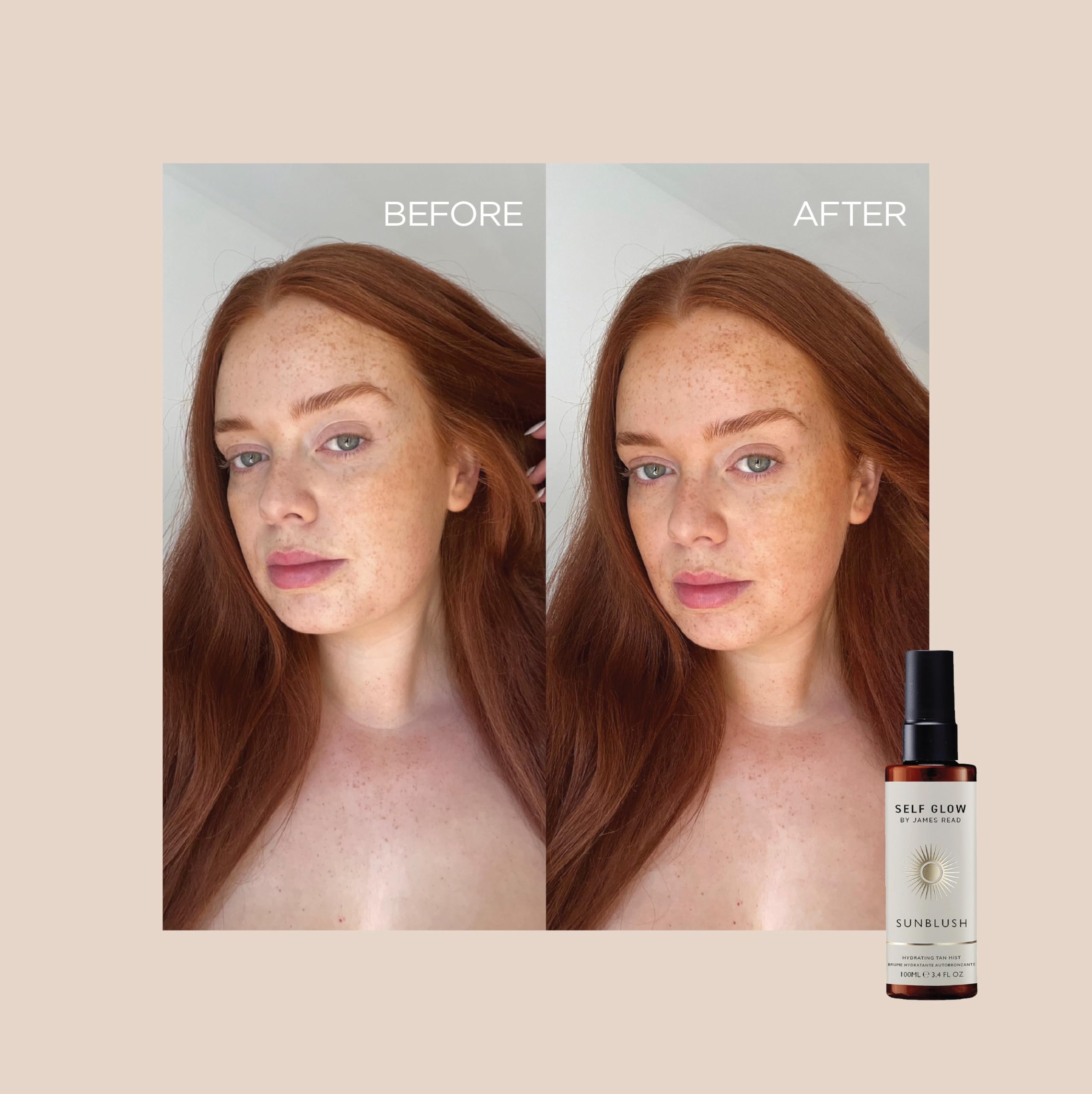 Travel-size Sunblush Tan Mist packaging for on-the-go radiance.