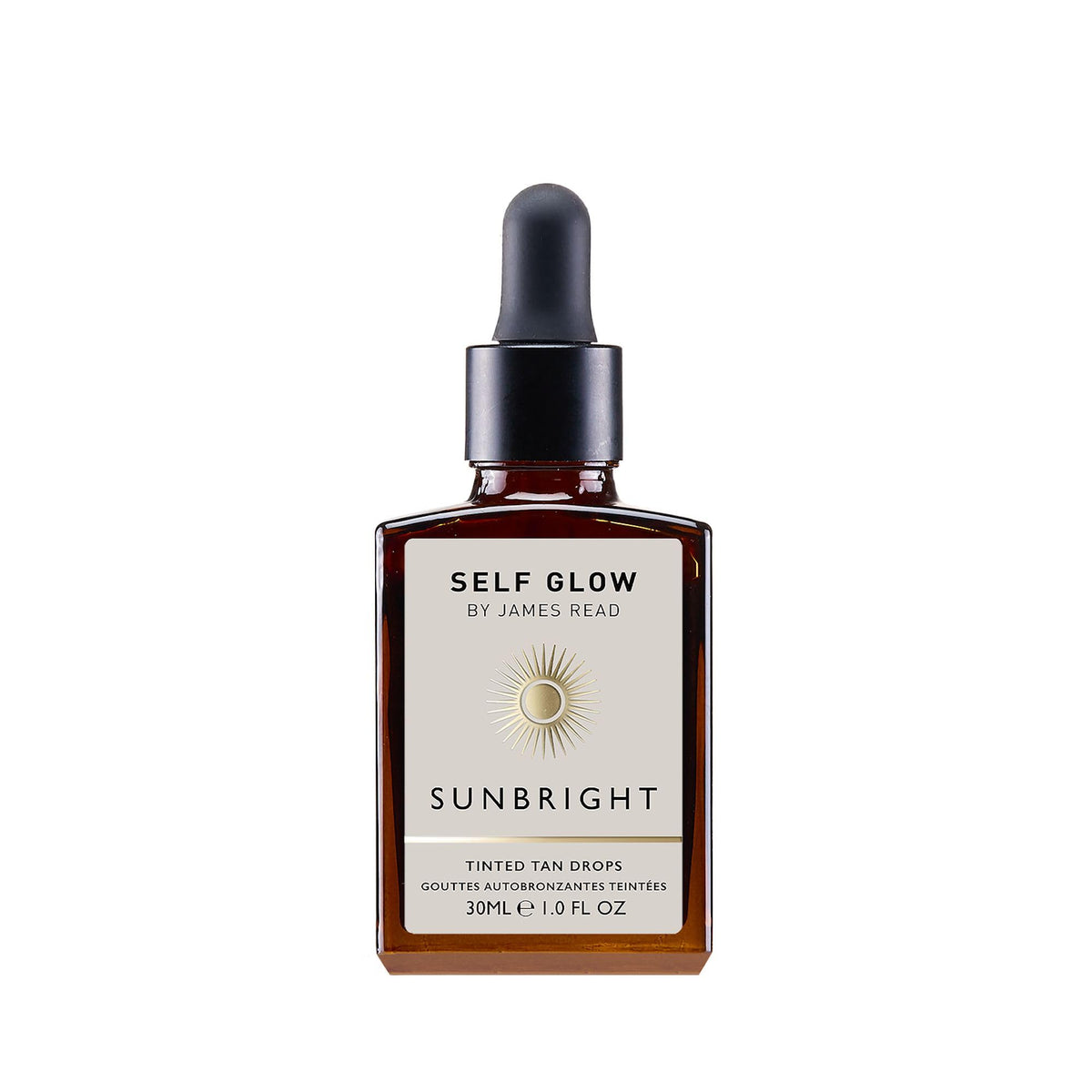 Self Glow by James Read Sunbright Mix-In Drops bottle pour for customizable glow