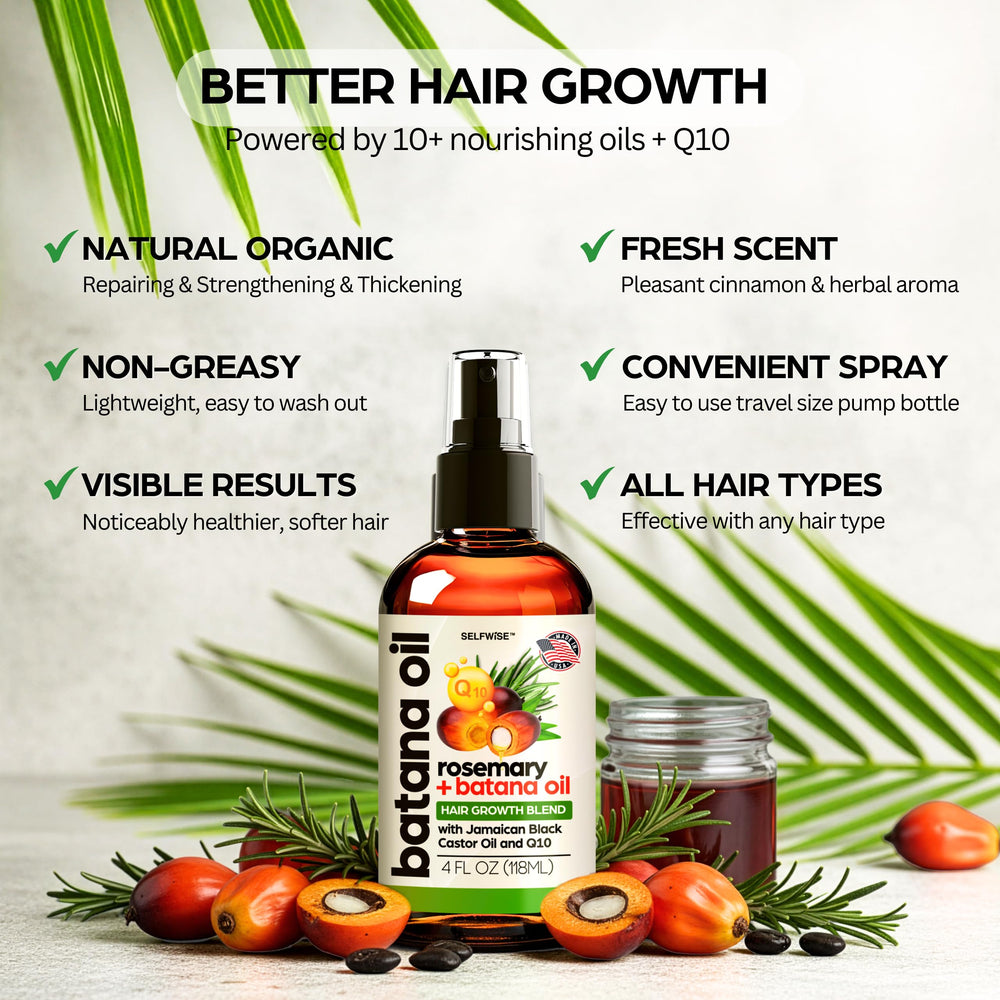Close-up shows smoother texture and reduced frizz with Batana Oil.
