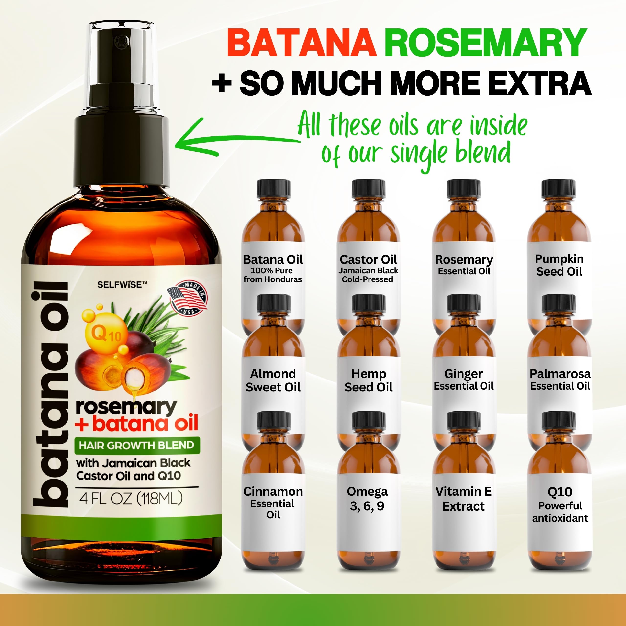 Close-up of Batana Oil blend showing key ingredients for hydration.