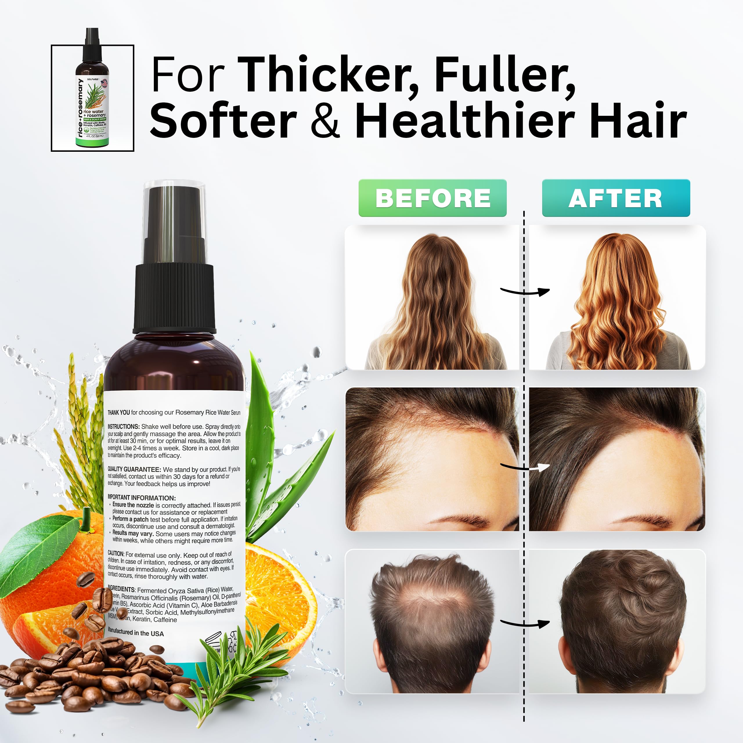 SelfWISE biotin supports thicker-looking strands without heaviness.