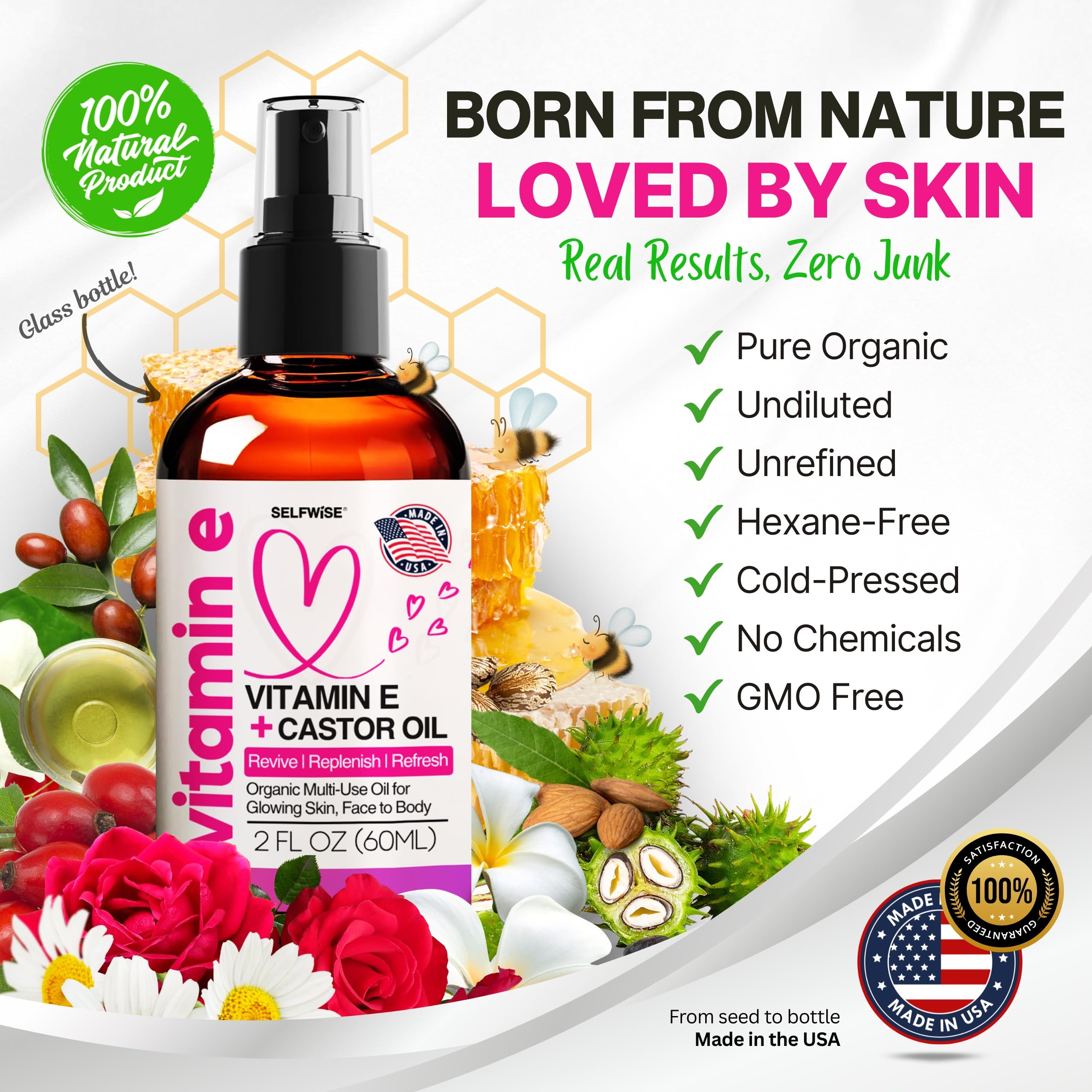 SELFWISE face and neck application for soft, nourished skin.