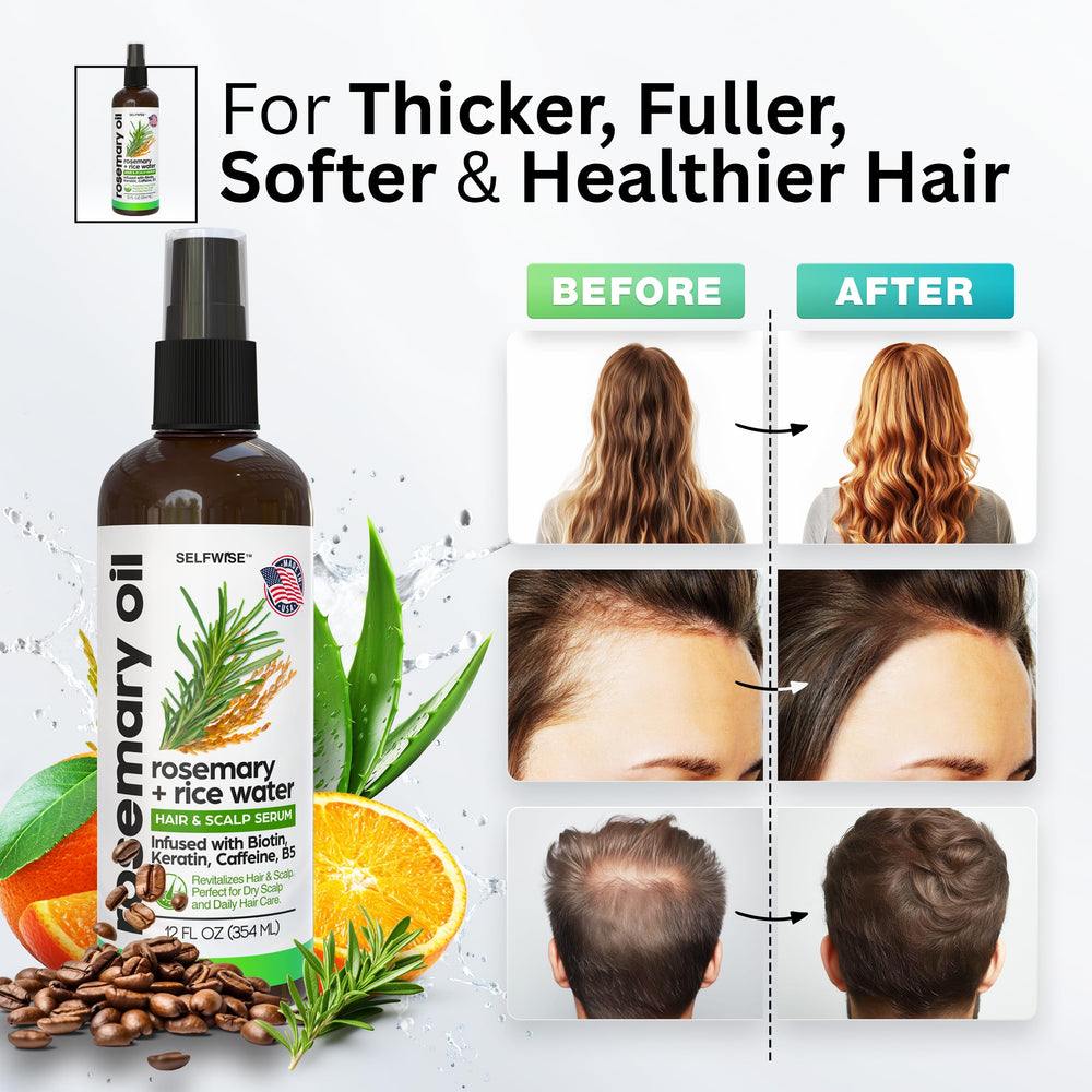 SELFWISE leave-in mist applied to damp hair for manageability