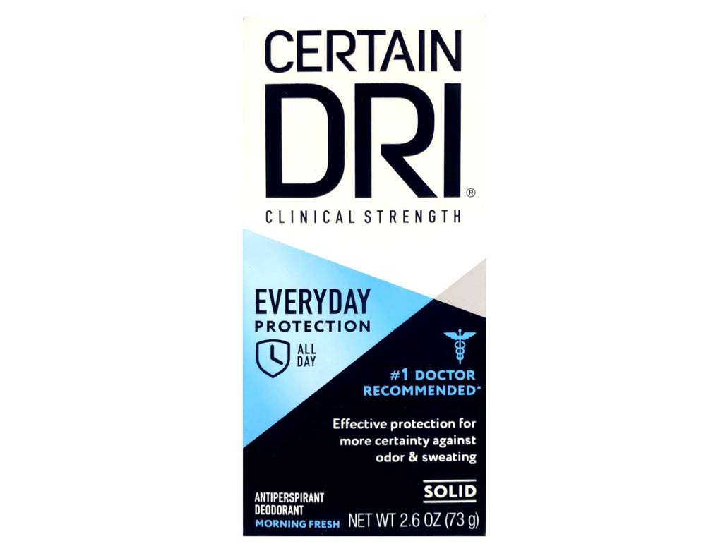 Selove Certain-Dri solid antiperspirant glide image for easy daily application.