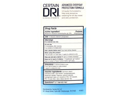 Selove Certain-Dri solid packaging close-up highlighting compact three-stick pack.