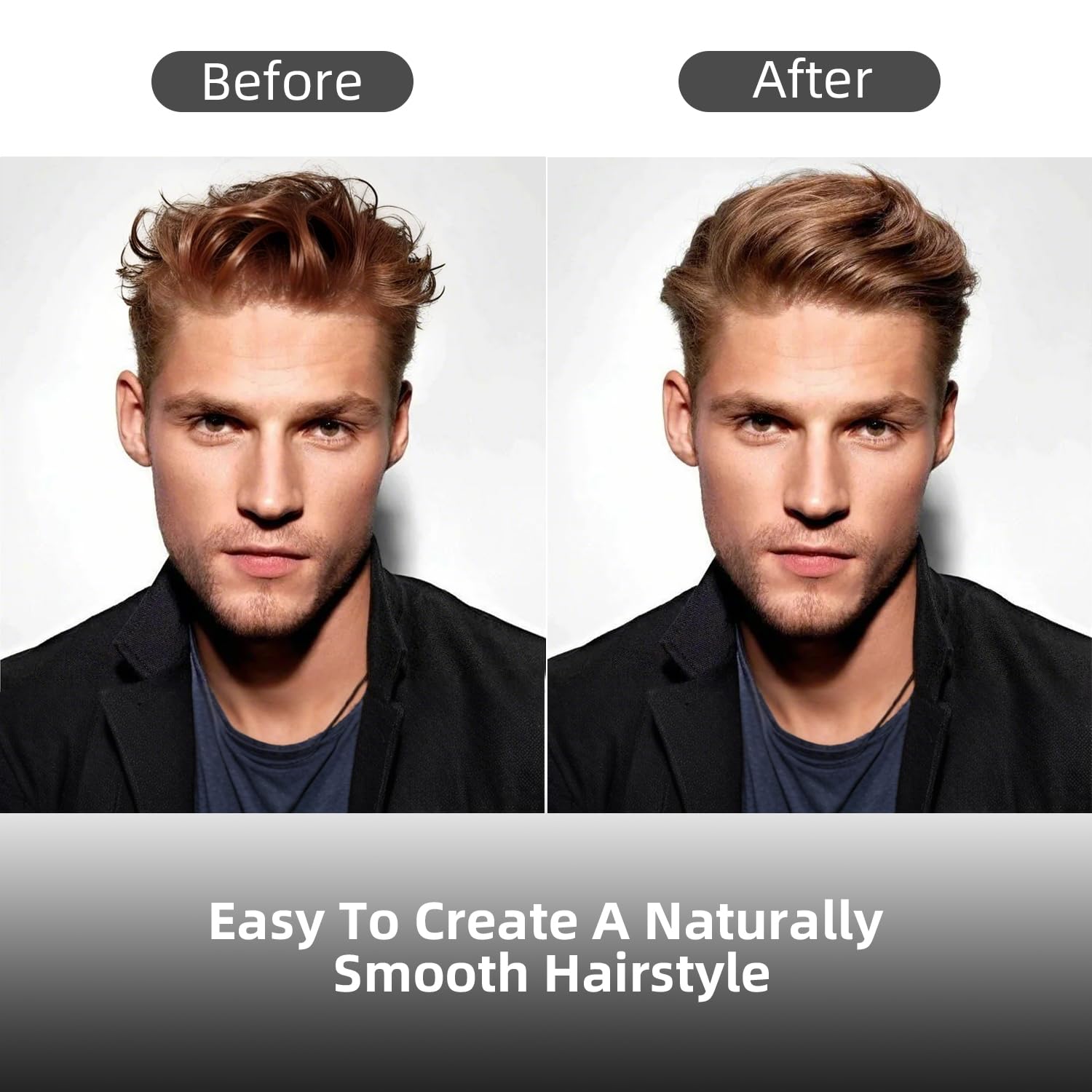 Selthoo pomade matte low-shine finish on styled hair.