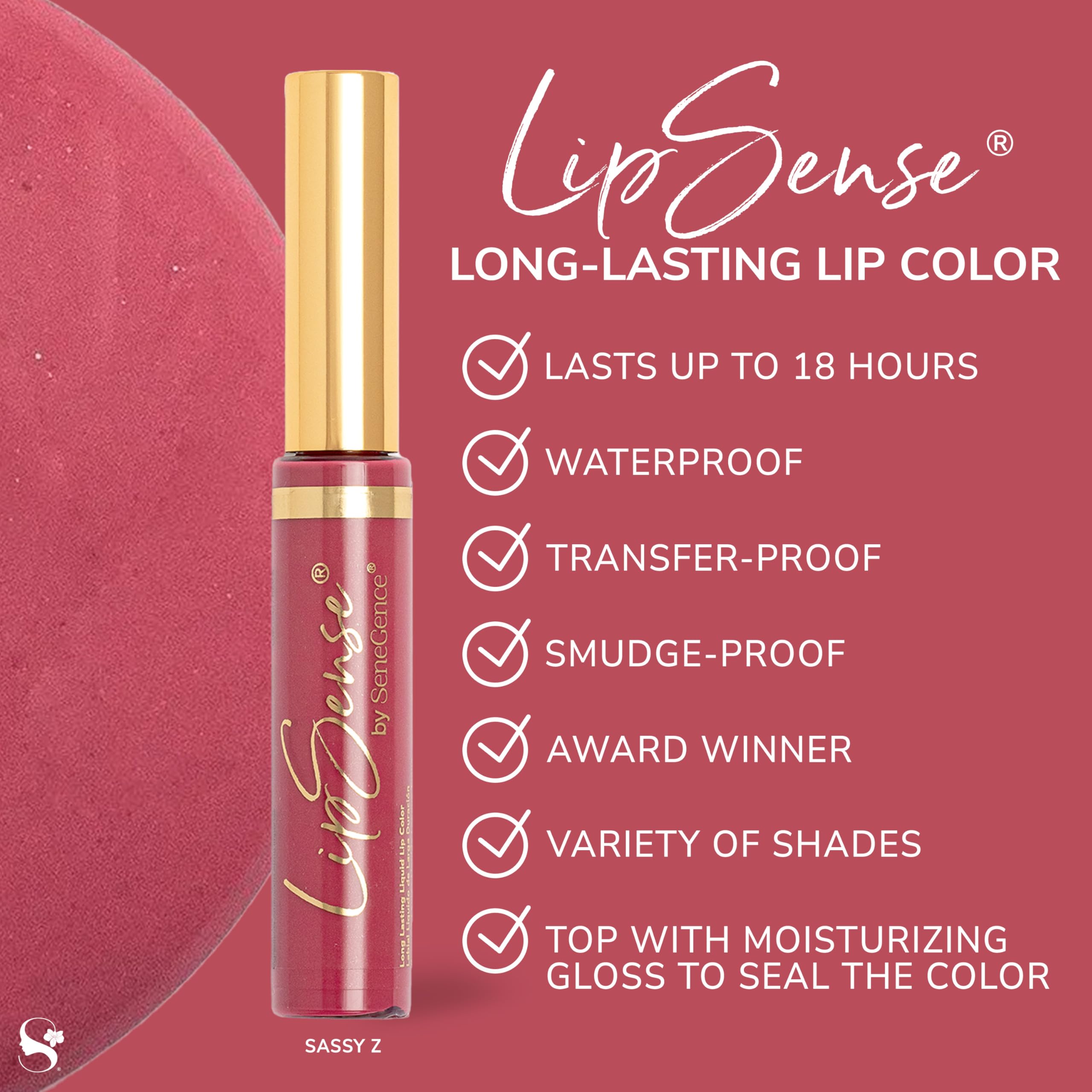 LipSense customizable finishes offer matte, shimmer, and frost options.
