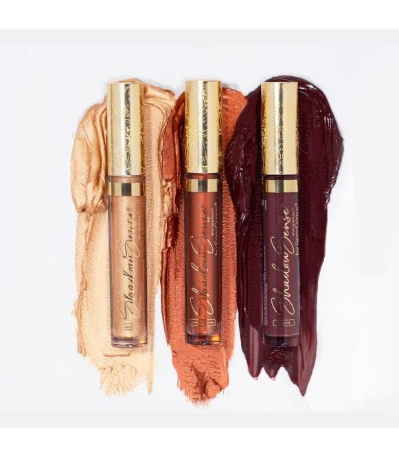 Application demo highlighting seamless blend and all-day wear in burgundy.