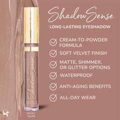 Close-up texture of ShadowSense shows creamy-to-powder transition on the eyelid.