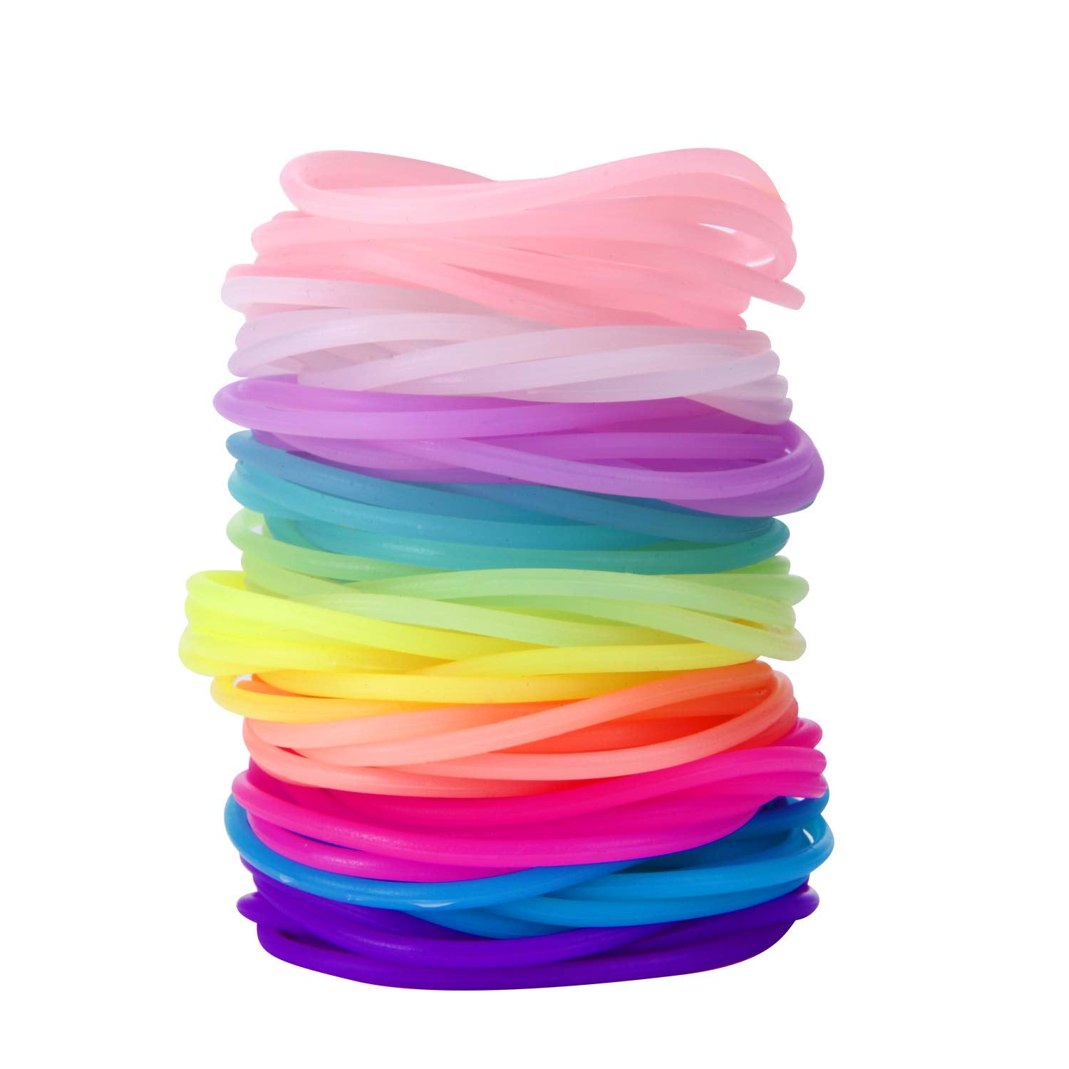 Senkary silicone jelly bracelets set, soft and durable for daily wear.