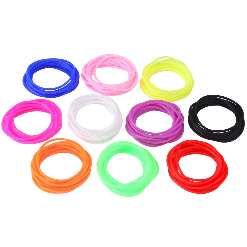 Senkary silicone bracelets in rainbow colors, close-up, durable and soft