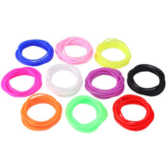 Senkary silicone bracelets in rainbow colors, close-up, durable and soft