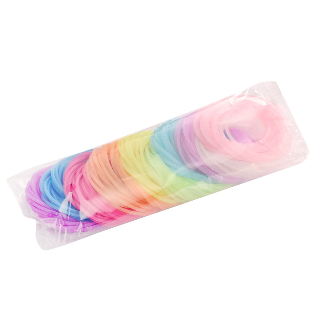 Senkary hair ties double as colorful bracelet accessories.