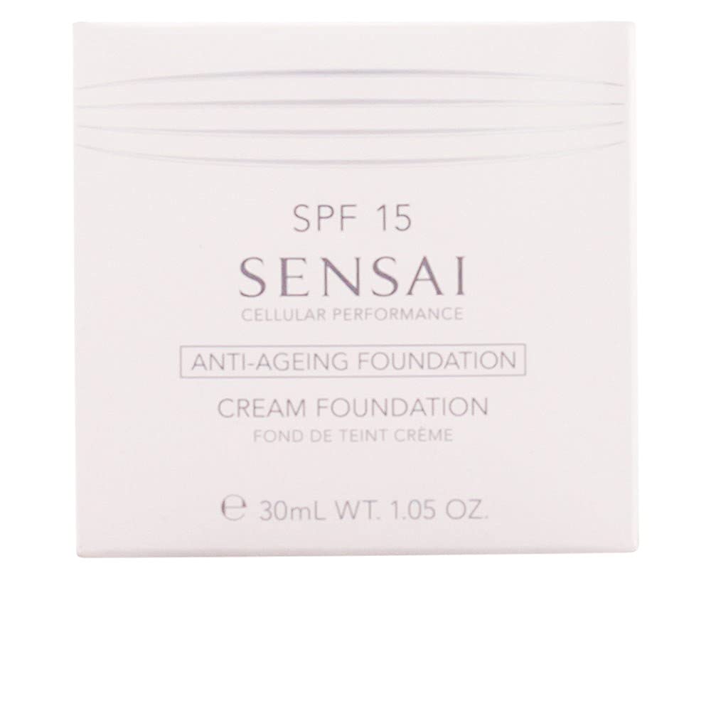 Sensai CF13 Warm Beige foundation bottle offers smooth, natural coverage.