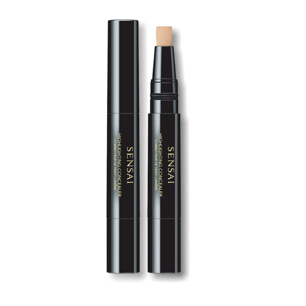 Sensai Foundations Highlighting Concealer HC02 swatches showing natural coverage and glow.