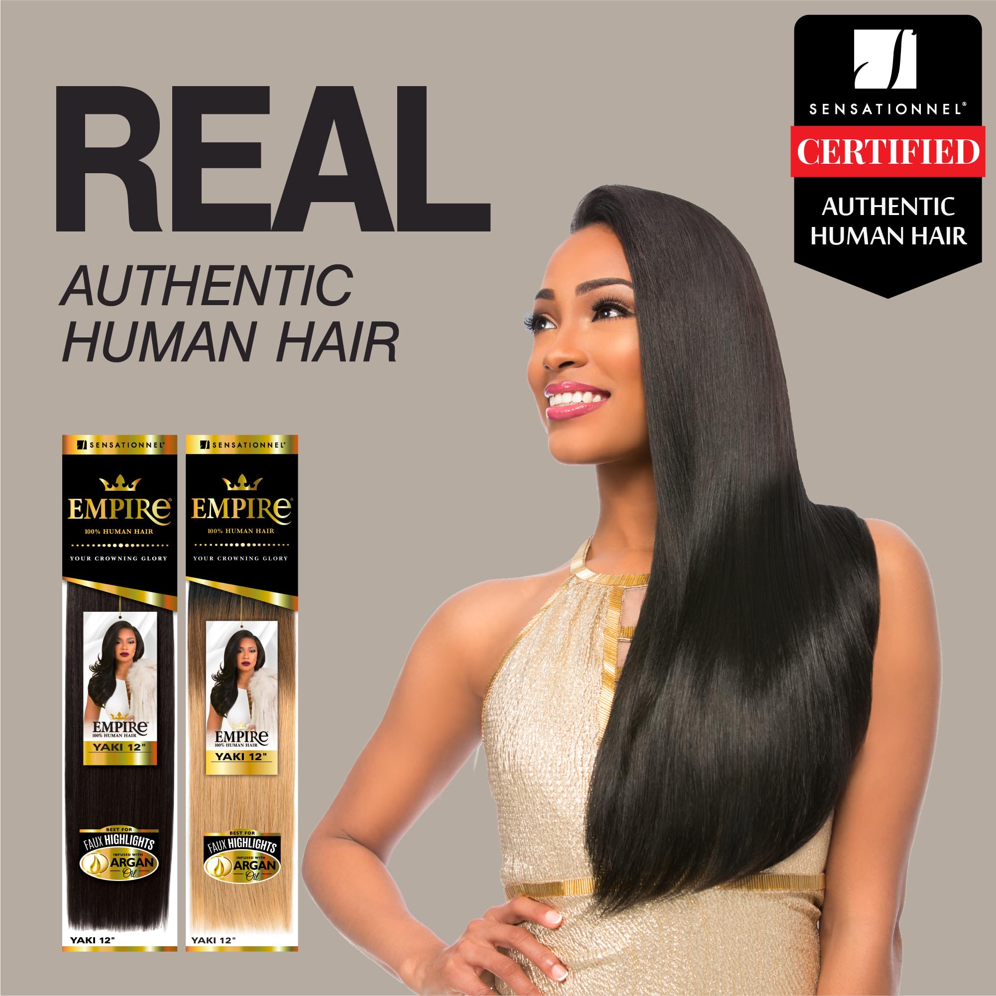 Faux middle part leave-out styling option for variety.
